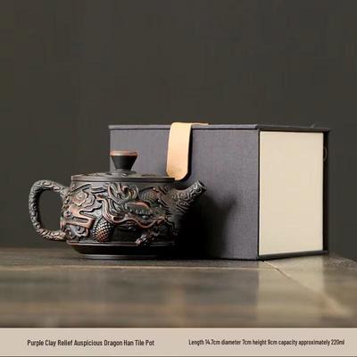 Shangqi Purple Clay Engraved Teapot