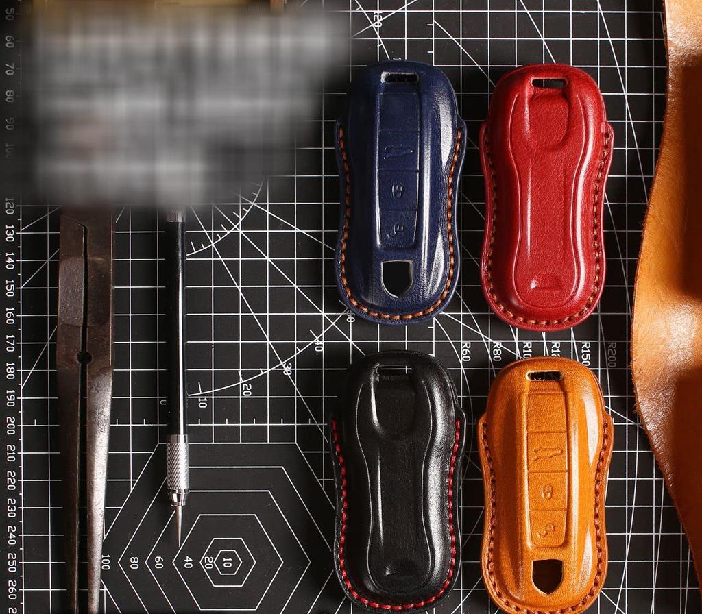 Porsche Schlüssel Schlüssel Schlüssel Kompatibel mit Luxus Kratzfest Stilvolles Etui, Halter, Abdeckung, Schutz, Cayenne, Panamera, 911, Carrera, Macan, usw., Schutz,