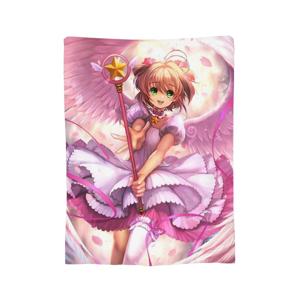 Anime Cardcaptor Sakura Blankets Flannel Spring/Autumn  Breathable Super Warm Throw Blanket for Bed Travel Quilt