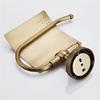 European Brushed Toilet Paper Holder Wall Mounted Space Saving Retros Gold Decorative Bathroom Accessories