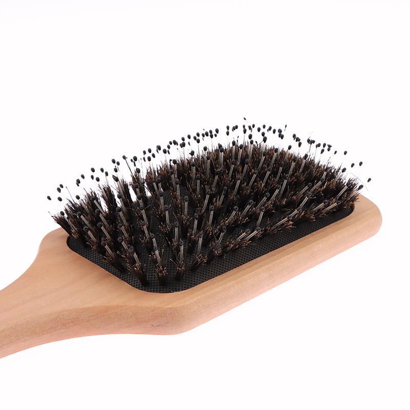 Boar Bristle Hair Brush Women Wood Bamboo Hair Brush Professional Curly Airbag Scalp Brush Comb For Hair Beauty Care Salon Tools