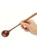 1pc Wooden Soup Spoon, Natural Tableware Cooking Utensil for Kitchen, Multi-Purpose Wood Ladle for Home Catering Wooden Spoons
