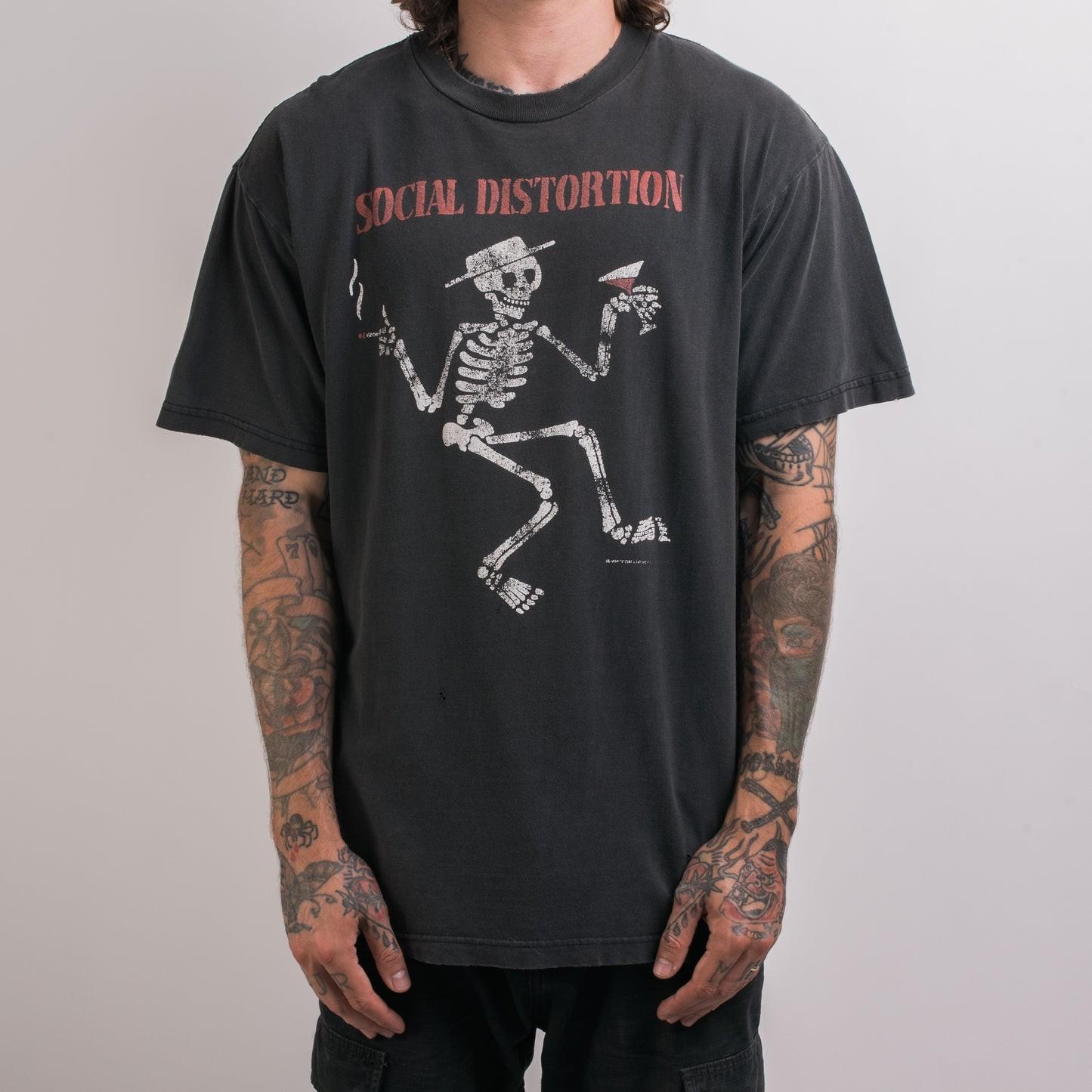 Vtg 90 s Social Distortion Tour Shirt Classic Style Black Unisex Shirt WA2652 Unisex T-Shirt XL