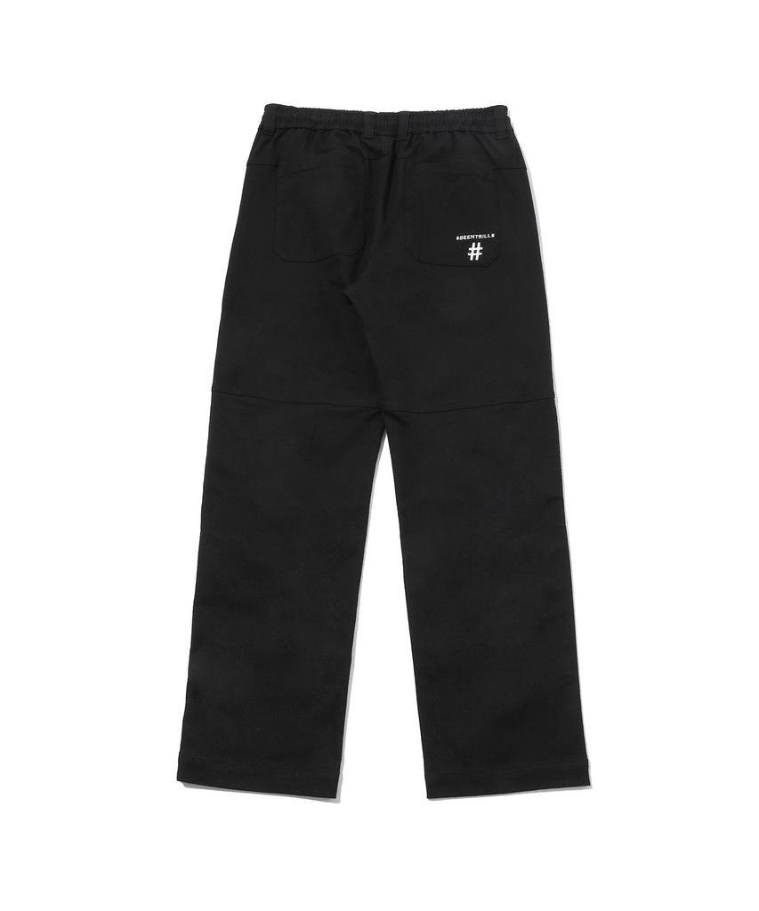 BEENTRILL NEWYORK Peach Twill Comfort Fit Fatigue Pants (Black)