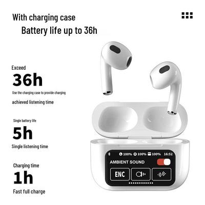 A10 HD Display Wireless Bluetooth Headset - Long Battery Life, Semi-In-Ear, Smart Touch Color Screen