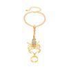 Set di Braccialetti Anelli a Catena con Frange Scorpione Punk Vintage per Donne Uomini Anello Gotico di Cristallo Braccialetti Collegati per Dita Gioielli