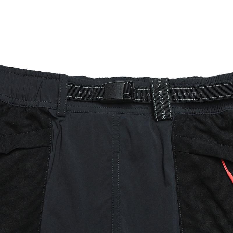 Fila Explore Fashion Classic Minimalist Retro Sports Outdoor Versatile Comfortable Cool Woven Casual Skirt Women Skirts Deep-Black A11W627305FBK