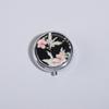 outdoor Metal Round Natural Flowers Pill Boxes Holder 3 Grids Medicine Case Small Portable Case Container Splitters For home