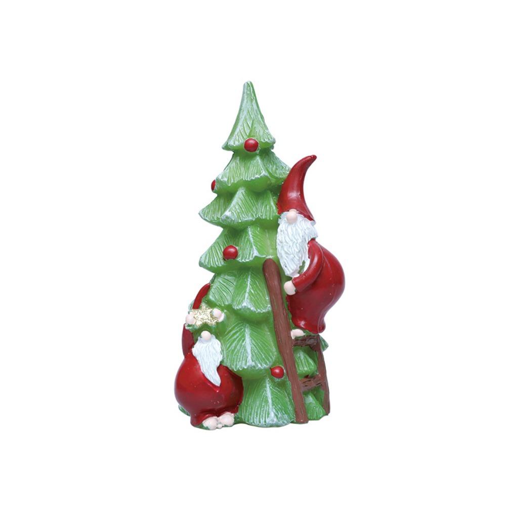 

Climbing Tree Santa Tree Desktop Statues Resin Xmas Decorative Statues Christmas Holiday зелёный