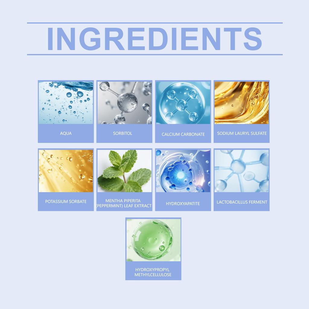 Hydroxyapatite Toothpaste, Teeth Whitening Toothpaste Probiotic Whitening Toothpaste,Strengthening And Enamel Mint Toothpaste