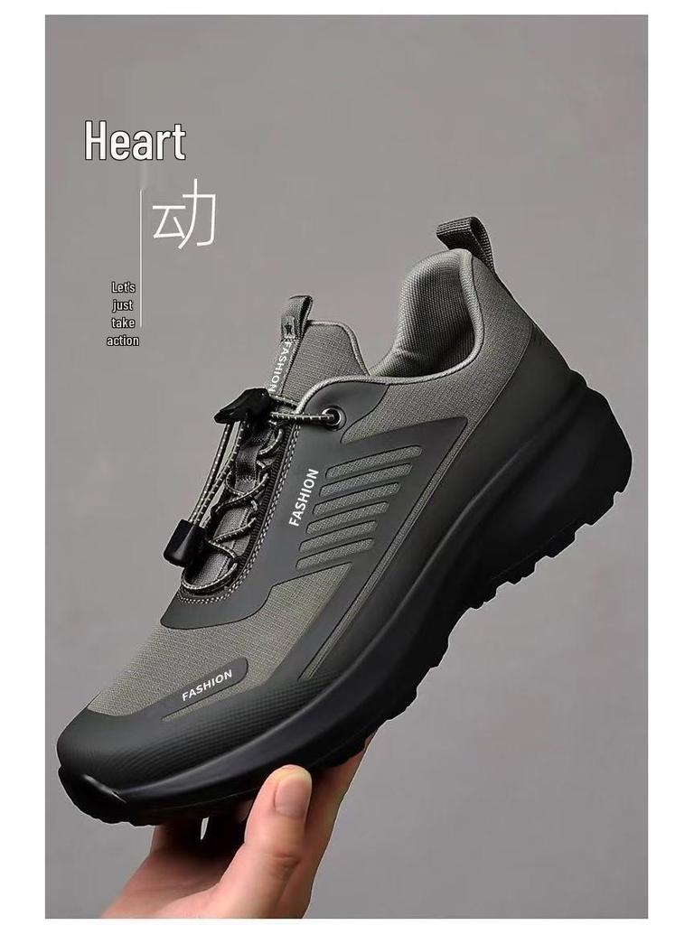 Men's Mesh Breathable Slip-Ons: Trendy, Thick-Soled, Non-Slip, and Wear-Resistant Casual Sports Shoes