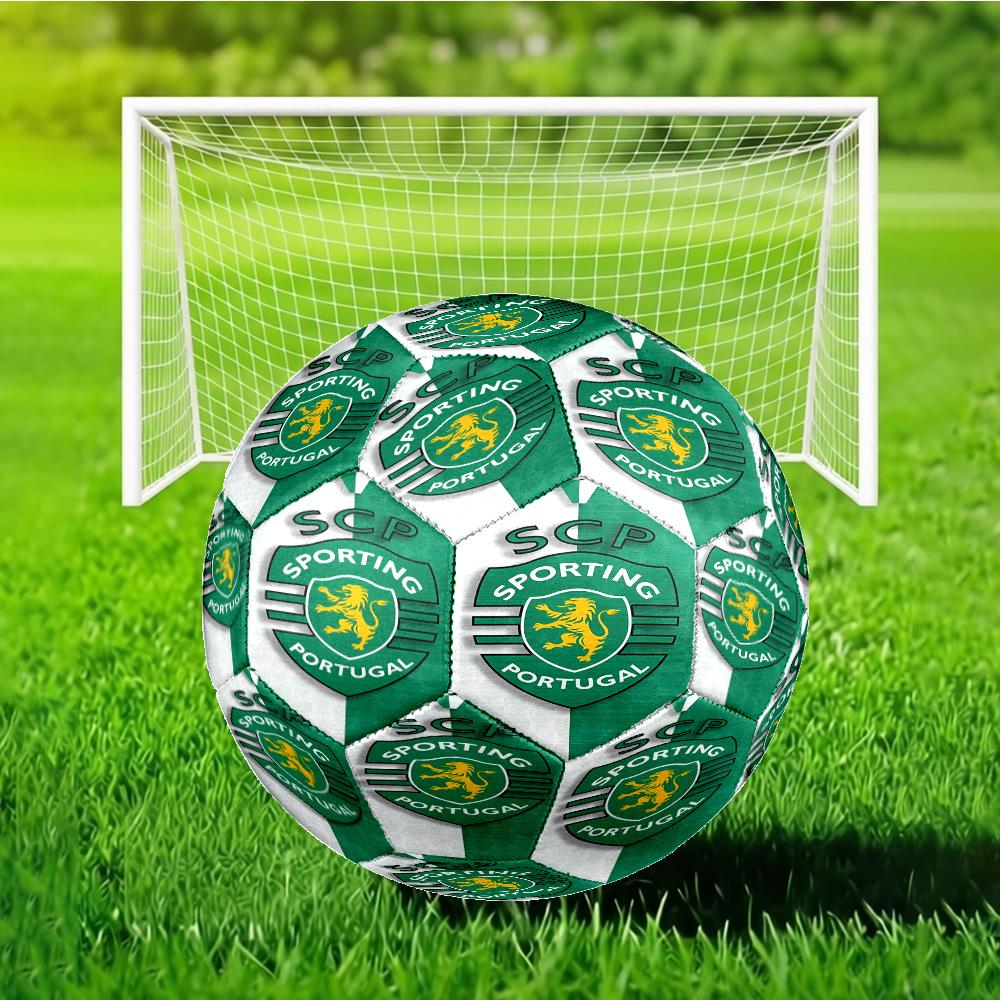 Sporting Cp Crest Emblem Size 5 Soccer Ball, Suitable for Training and Matches, High-Elasticity, Wear-Resistant Material Gift for Fan