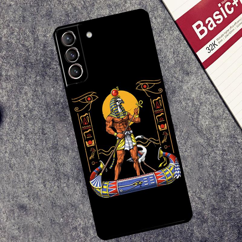 Egypt Nefertiti Anubis Ankh Case For Samsung Galaxy S24 S26 Ultra S10 S20 S21 S22 S23 Plus S25 FE S25 Ultra Cover Coque