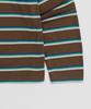 GLW Oversized Striped Collared T-Shirt Brown
