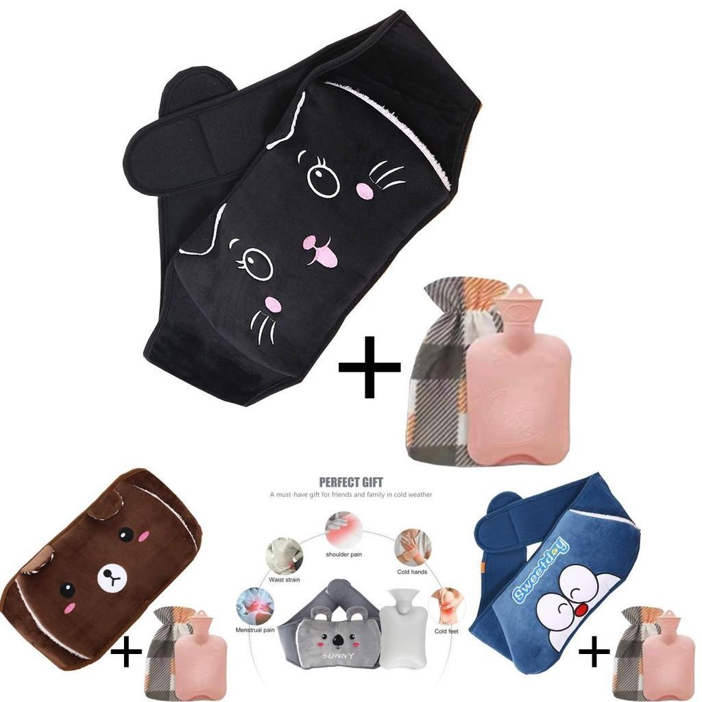 Warm Water Bottle With Plush Waist Cover Safe And Durable