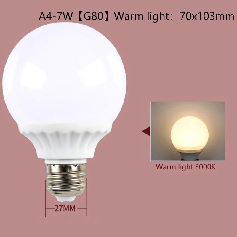 Led Bulb G60 G80 G95 E27 Screw Led Bulb High Brightness 5W 7W 12W Global Light 85-265V Ball Light For Chandelier Pendant Lamp