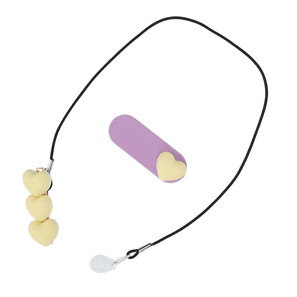 Hearing Aid Clip Light Yellow 3 Hearts Elderly Children"s Single Ear Hearing Aid Anti Lost Rope