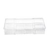 Adjustable Double Section Storage Container Clear Spaces Saving Plastic Materials Home Organization Solution