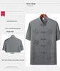 Men's Summer Short-Sleeved Shirt Set - Middle-Aged & Elderly Dad Tang Suit Style