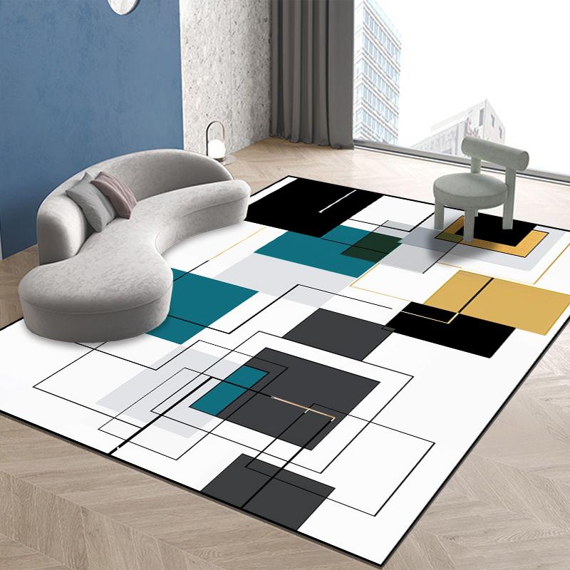 Moderne Teppiche für Wohnzimmer Geometrisches Dekor Mehrfarbiger Teppich Zuhause Sofa Bereichsteppiche Schlafzimmerdekoration Weiche Matte
