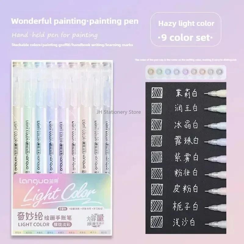 LANGUO 90/6 Colors Stereoscopic Press Effect Painting Pen Multi-Color Acrylic Gel Pen Drawing Marker Stationery School Supplies