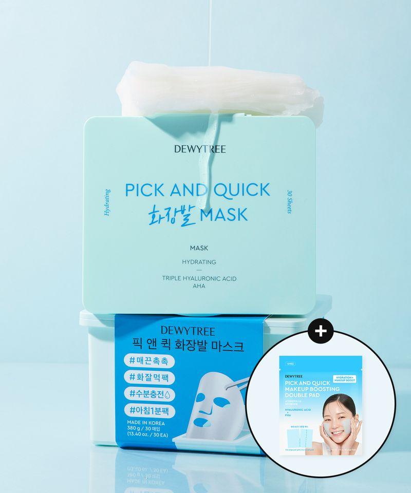 [5 Types of Masks] Pick & Quick Pull-Out Masks 30 Packs + Double Pads 10 Packs Makeup