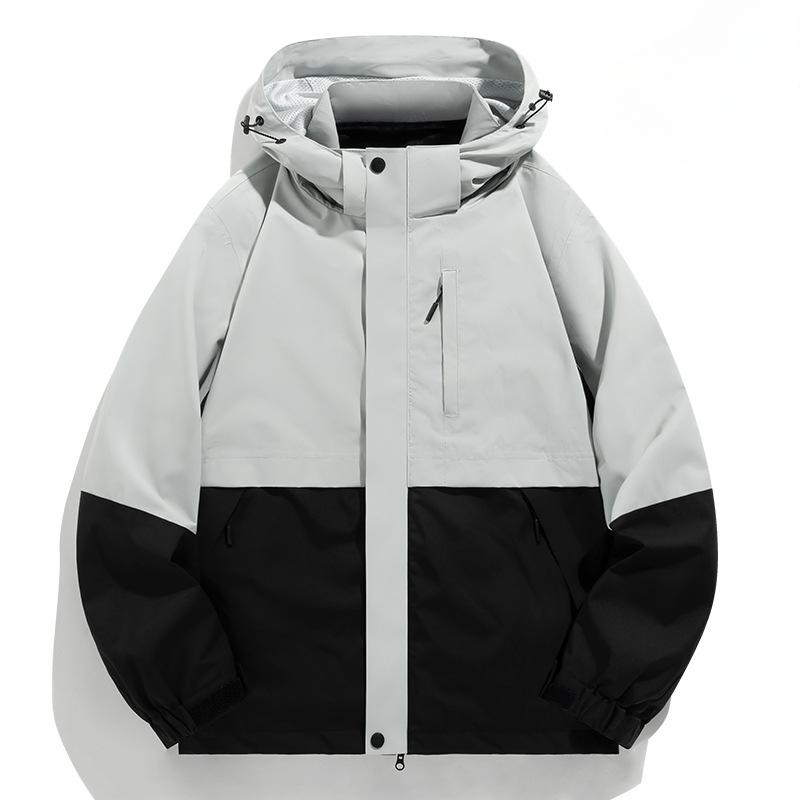 Heat Sealed Mountaineering Suit Casual Two-piece Top Trendy Versatile Hooded Men's Jacket