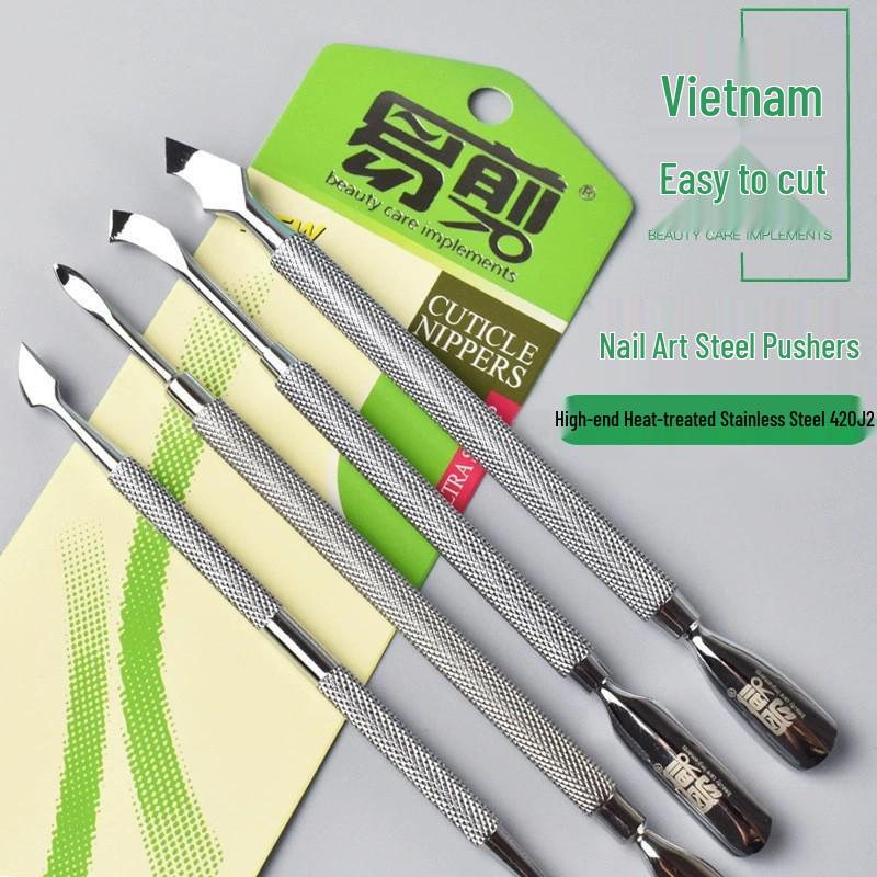 Easy Cut Stainless Steel Cuticle Pusher - Thin Model Nail Polish Remover Set