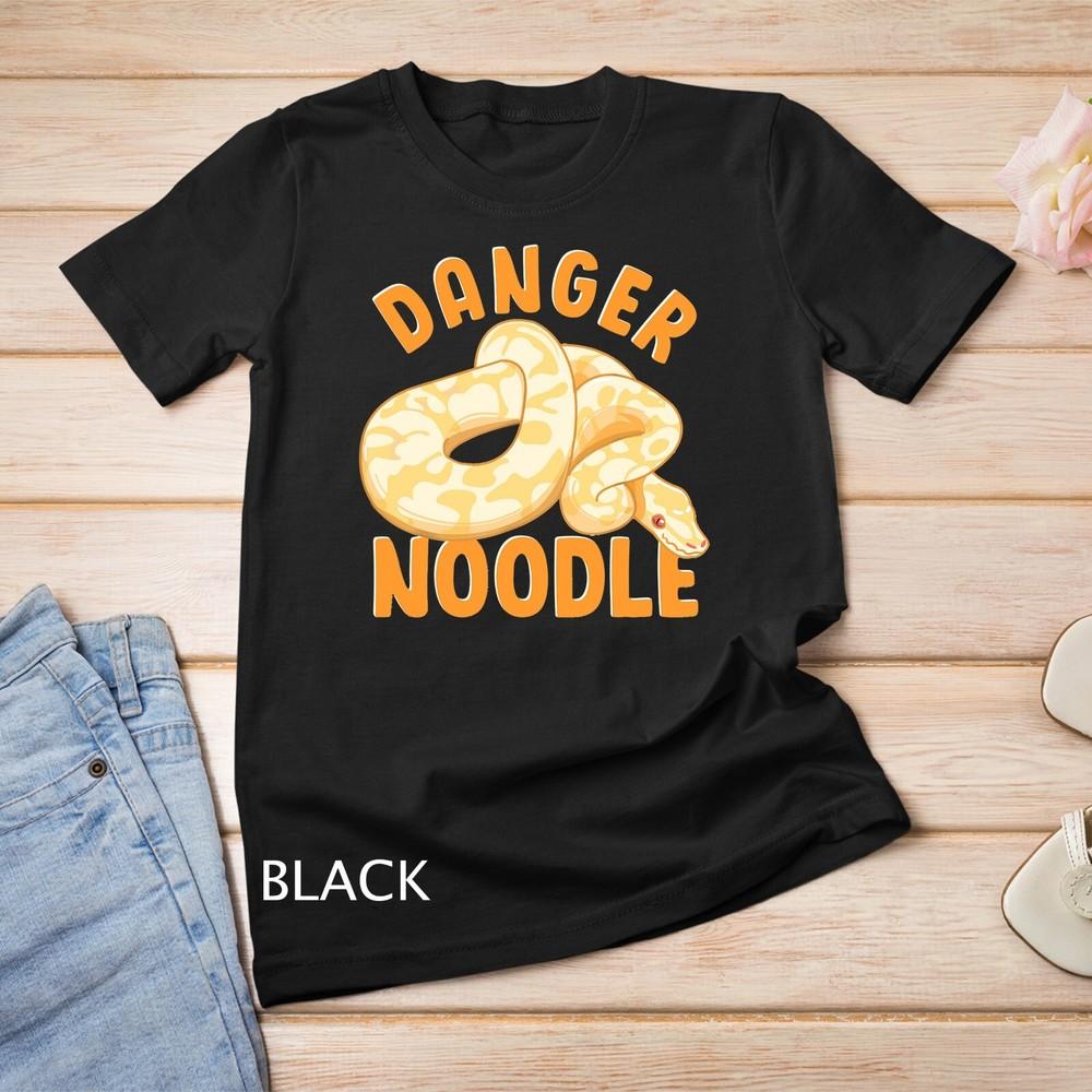 

Funny Danger Noodle Snake Gift Snakes Meme Snek Ball Python Unisex T-shirt 2XL