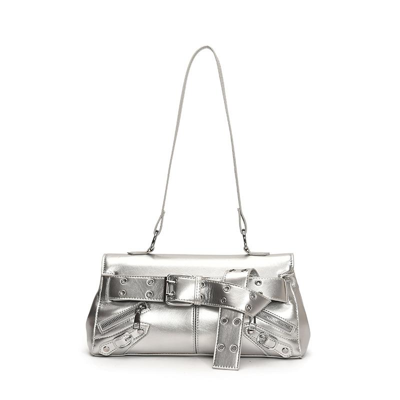 New Fashion Underarm Bag Women's Belt Buckle Shoulder Messenger Bag