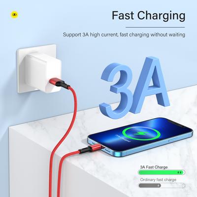 USB-Kabel für iPhone 14 13 12 11 Pro X XS Max 6 7 8 Plus SE Apple iPad Schnellladekabel Herkunft Handy-Ladegerät Datenkabel 3m