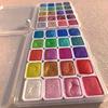 20 Colors Glitter Watercolor Paints Professional Artist Set for Painting on Paper Wood Stone Rock Fabric, DIY Nail