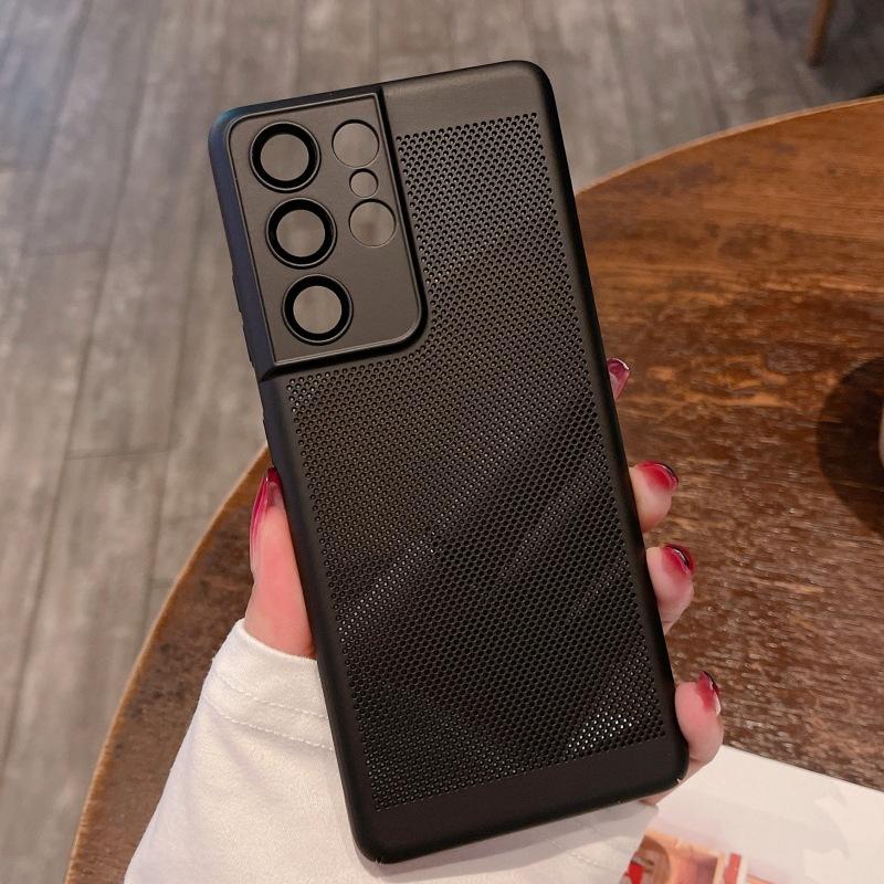 Applicable to Samsung S11UItra breathable heat dissipation grid mobile phone case S11 matte lens all-inclusive NOTE11 hard case