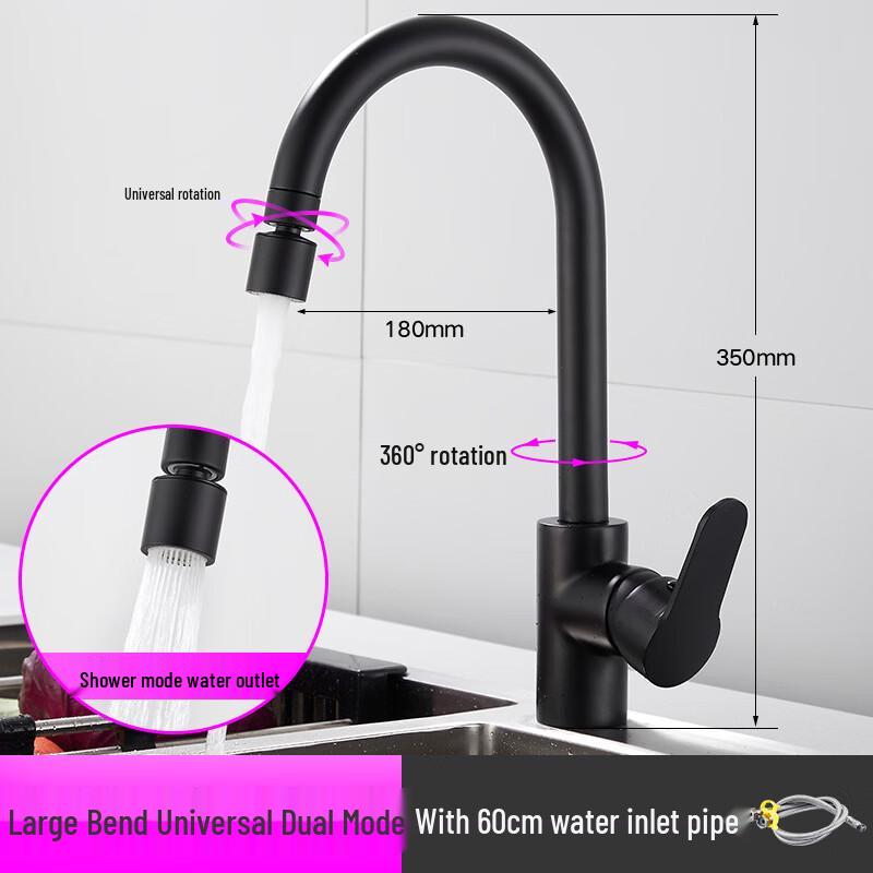 TLXT Universal Swivel Hot & Cold Kitchen Faucet