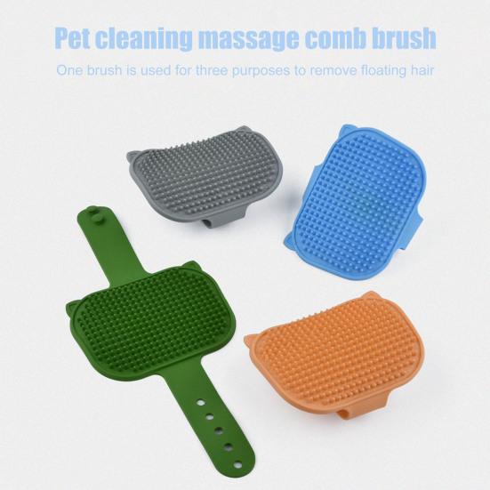 

Самогрумер для котів для ніжки столу, регульований кутовий, щітка для чухання котячої мордочки, силіконова гребінець для самомасажу для котів з довгою та короткою шерстю синій