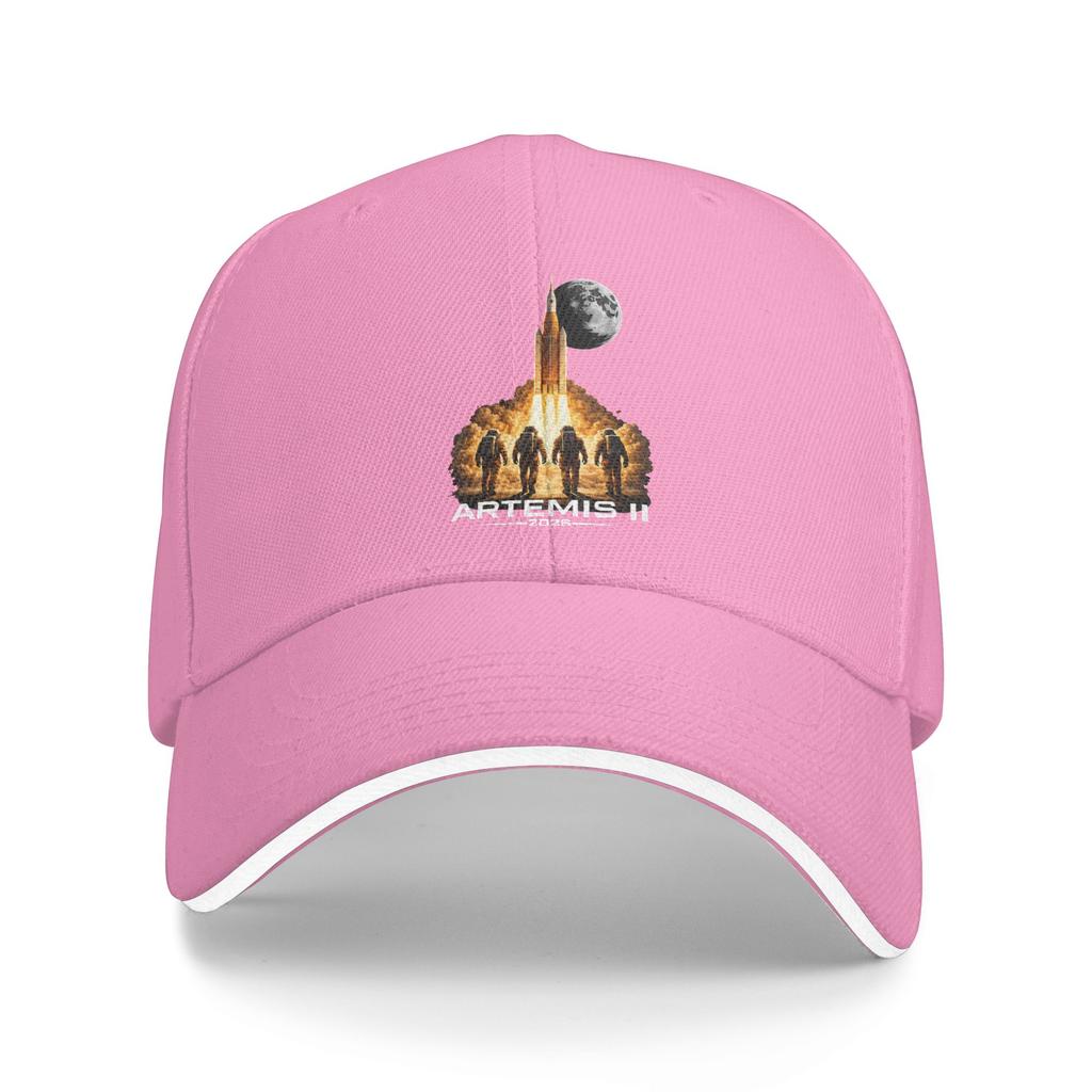 Artemis Launch to The Moon Astronaut Explorer Baseball Cap Retro Men Trucker Hat Breathable Print Outdoor Sports Baseball Caps