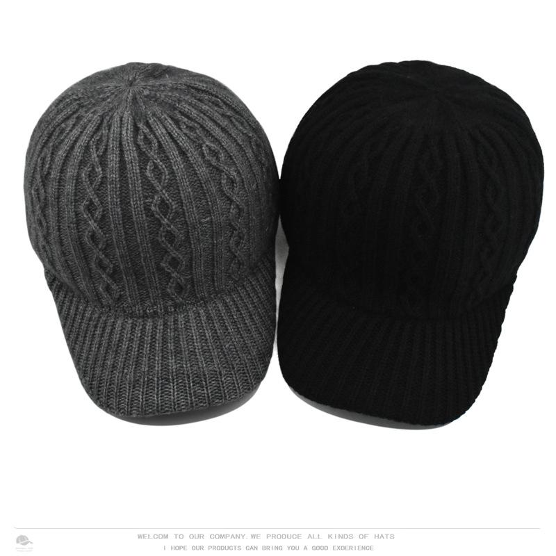 Women's Knit Baseball Cap Korean Japanese Style Face Slimming Thermal Winter Peaked Hat Versatile Fashion