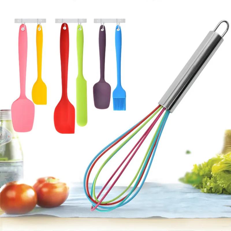Cooking Tools Set Premium Silicone Utensils Set Cream Spatula Brush Silicone Kitchen Tool Set