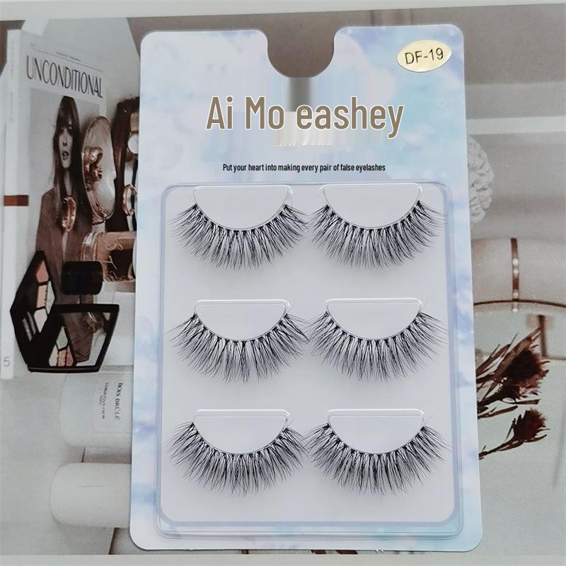 

Натуральные густые накладные ресницы - Прозрачная основа, дизайн Подсолнух , серия DF