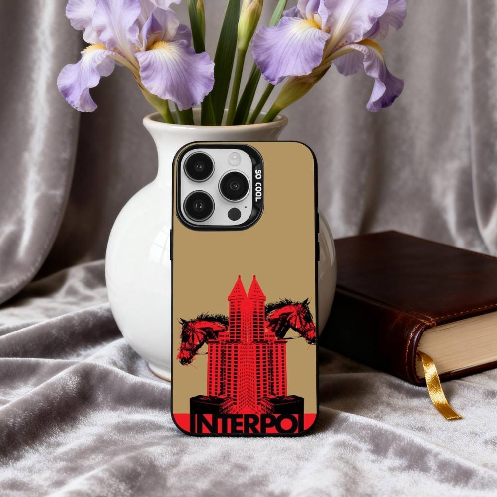 Pop-rock I-Interpol-I Band Phone Case For iPhone17,16,15,14,13,12,11 Plus,Pro Max Black Candy silver phone case