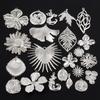 Steel Color Plant Ginkgo Leaf Maple Leaves Stainless Steel Flower Pendants For Jewelry Making Supplies Women Men Pendant Charms