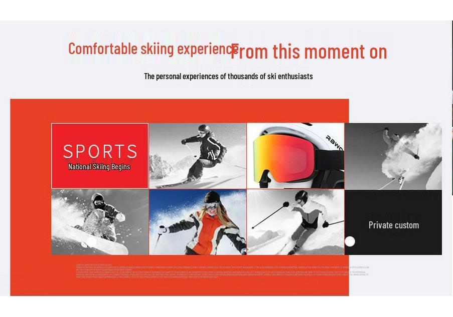 Cylindrical Double-Layer Anti-Fog Ski Goggles for Myopia & Snow Blindness Protection