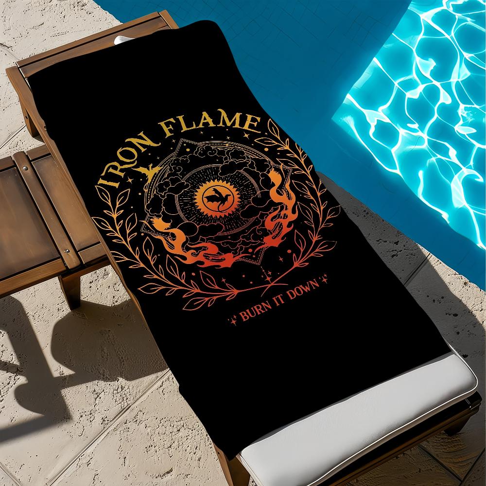 Books F-Fourth Wing Iron F-Flame Towel Beach Quick Dry Soft Pool Towels Gift for Travel Gym Shower Camping sports