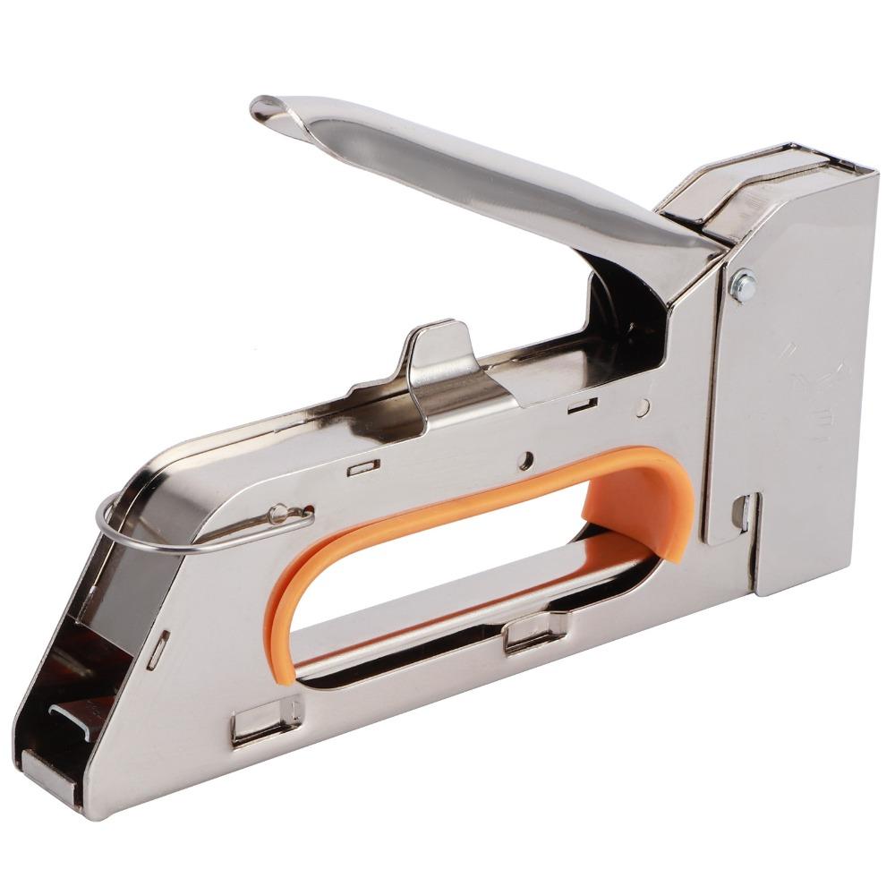 2pcs Portable 1008F Hand Nail Guns Safety Handle Lock Stainless Steel Staple Stapler Space Saving Design Nail Stapler Sofa