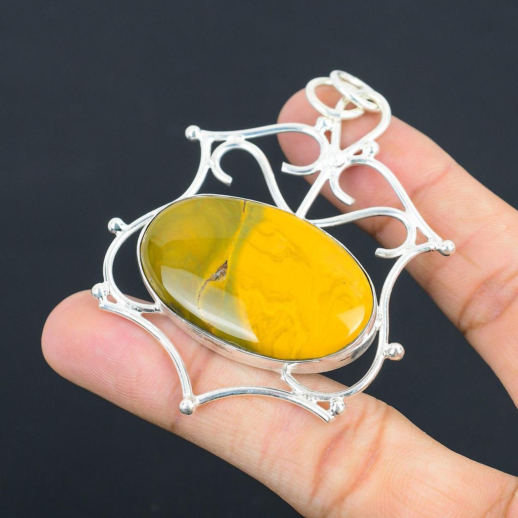 Womens Day Deal Natural Ocean Jasper Birthday Pendant Jewelry Sterling Silver