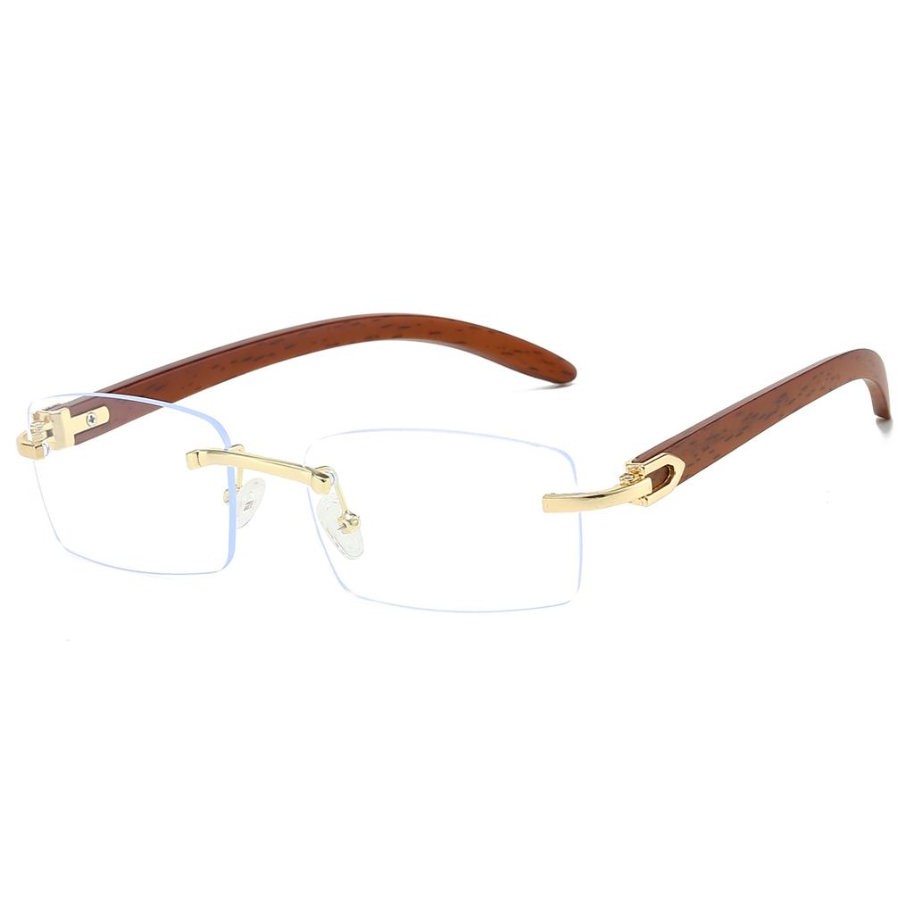 Rimless Rectangle Sunglasses Men Classic Vintage Gradient Shades Women Trendy Fashion Luxury Brand Designer Sun Glasses