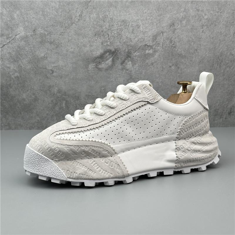 

Новые мужские туфли из высококачественной кожи, повседневная обувь для мужчин, дизайнерские кроссовки Tenis Masculino, удобные белые спортивные туфли на шнуровке 38 белый