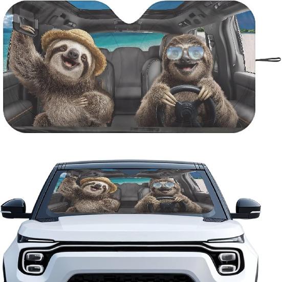 Fashion Cat Car Window Shades Foldable Car Windshield Sunshades Automotive Windshield Sunshades Keep Cool UV Rays Protection for Most Sedan Truck Van