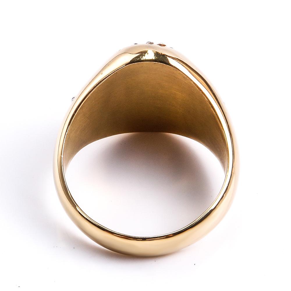 Vintage Katholischer Jungfrau Maria Kreuz Edelstahl Ring Gold Silber Farbe Religiöser Stil Herrenring Gebetsschmuck Geschenk