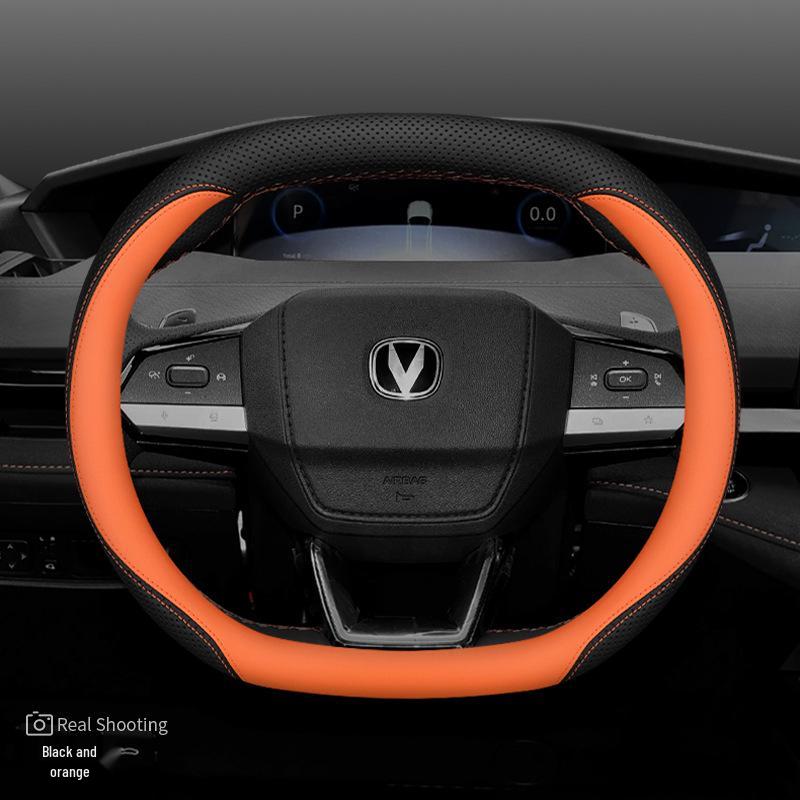 Changan Univ CS55 Plus/Yidav Unik Ultra-Thin Genuine Leather Steering Wheel Cover